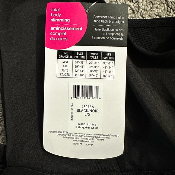 NWT - Secret Under Control Shape Wear Dress Slip - Black - Size Large - Picture 4 of 4